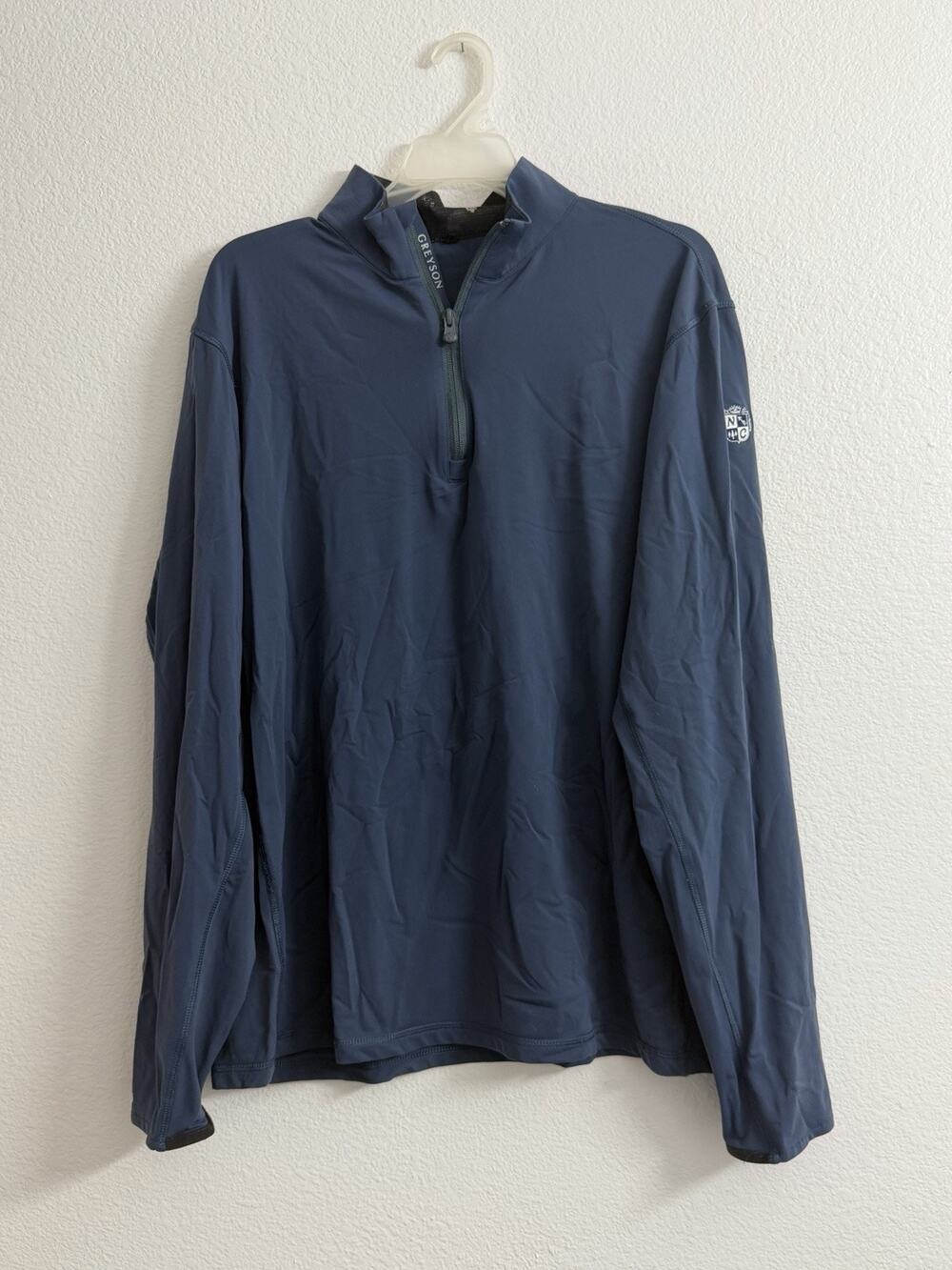 Greyson Sequoia Quarter Zip Performance Golf Pullover Blue Men’s XL